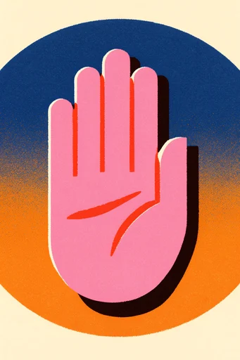 Graphic Risograph Pop style reference image — bold graphic illustration