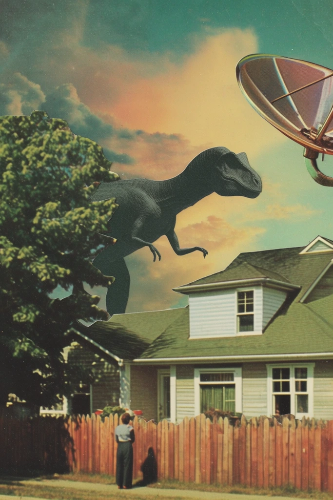Vintage Cosmic Surrealism style AI image example 2