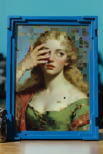 Fragmented Classical Assemblage style reference image — layered shadowbox