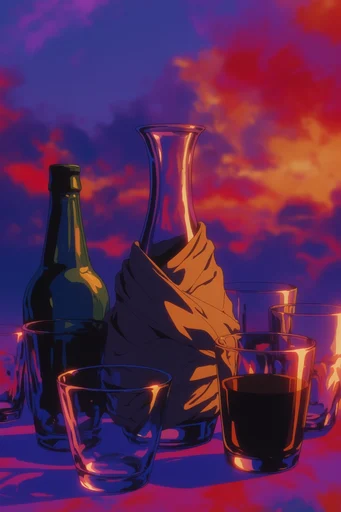 Nostalgic Twilight Anime style reference image — twilight gradient sky