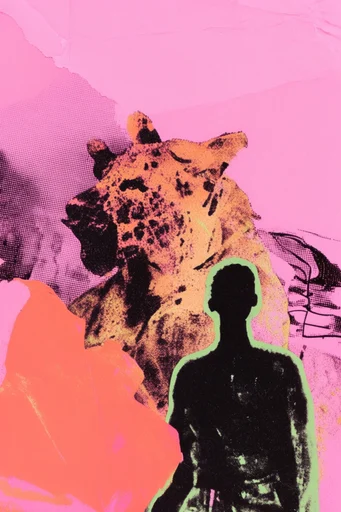 Tactile Neo-Punk Collage style reference image — risograph texture