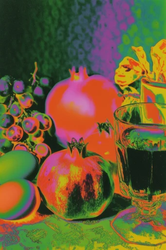 Acidic Cyber-Zine Punk style reference image — halftone print texture