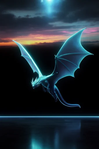 Minimalist Abyssal Neon style reference image — reflective wet surfaces