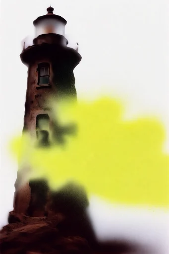 Radioactive Minimalist Blur style reference image — airbrush spray paint effect
