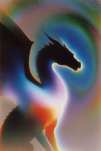 Thermal Grain Surrealism style reference image — heavy film grain