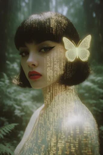 Oneiric Bio-Digital Surrealism style reference image — surreal nature-tech