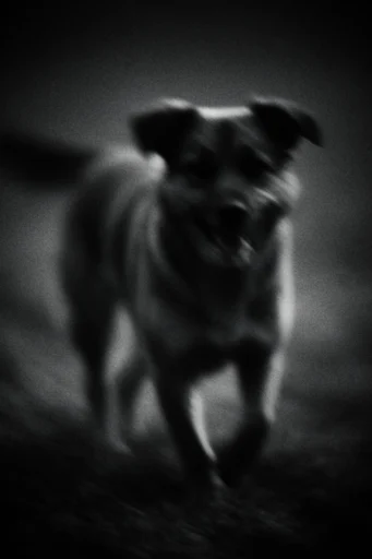 Spectral Pictorial Noir style reference image — lo-fi analog texture