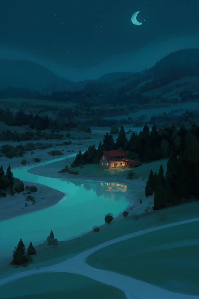 Nocturnal Atmospheric Whimsy style AI image example 2