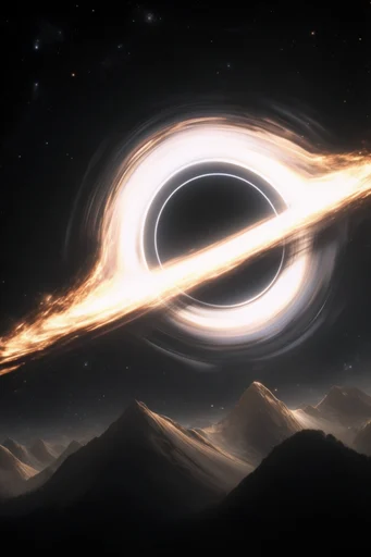 Sublime Celestial Singularity style reference image — gravitational lensing
