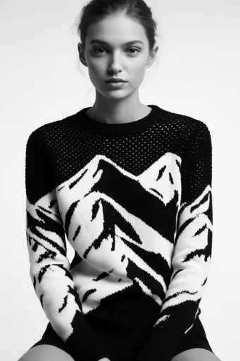 Clinical Monochrome Avant-Garde style reference image — stark minimalist white background
