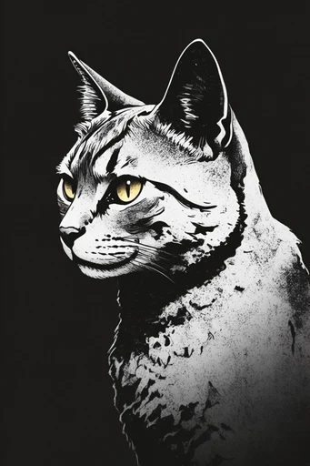 Gritty Chiaroscuro Noir style reference image — distressed graphic aesthetic