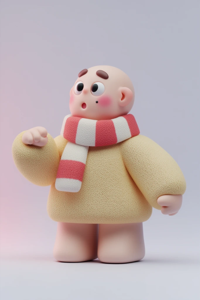 Whimsical Tactile 3D style AI image example 1