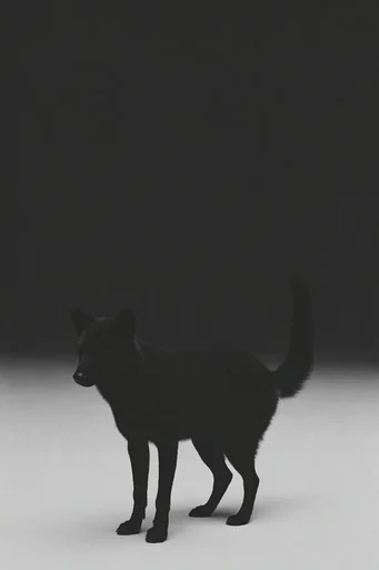 Stark Monochrome Surrealism style AI image example 3