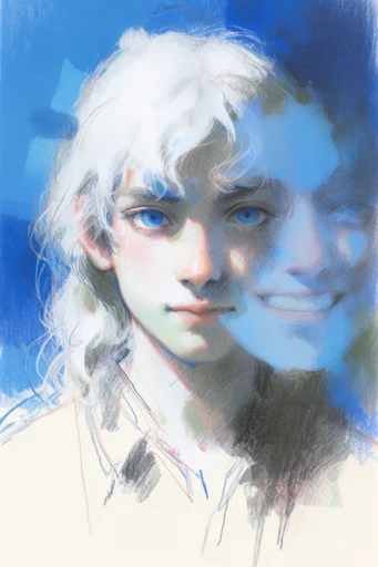 Ethereal Sketch Synthesis style reference image — high-contrast color palette