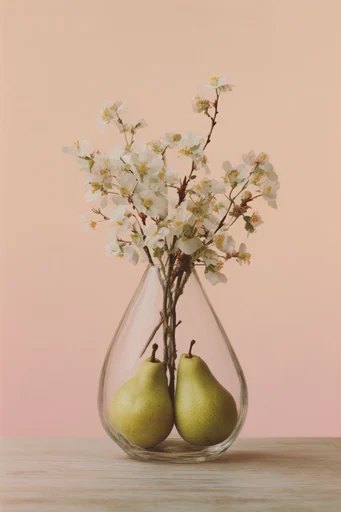 Ethereal Botanical Minimalism style reference image — pastel pink and cream palette