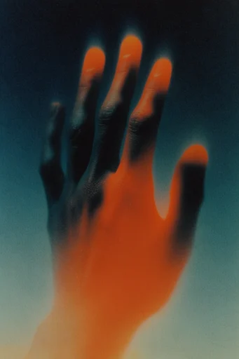 Thermal Noir Surrealism style reference image — risograph and film grain texture