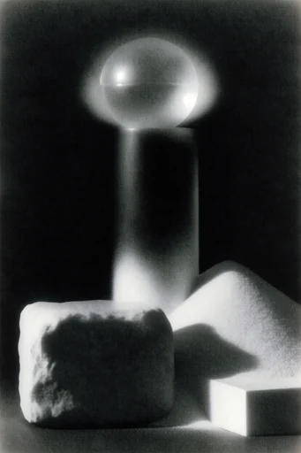 Spectral Luminescent Noir style reference image — high-contrast monochrome