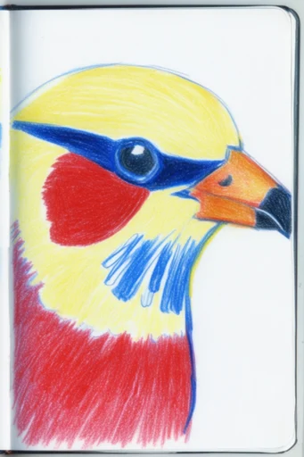Vibrant Prismatic Sketchbook style AI image example 3