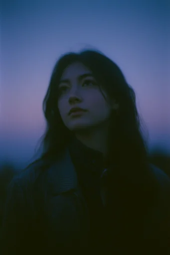 Nocturnal Twilight Melancholy style reference image — lo-fi aesthetic