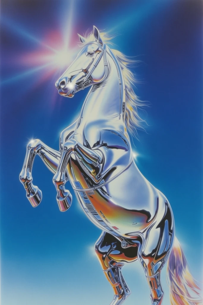 Hyper-Gloss Retro-Futurism style AI image example 3