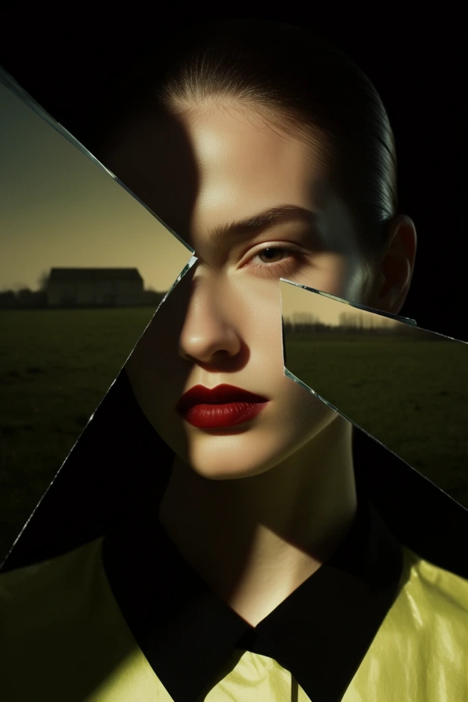 High-Contrast Avant-Garde Editorial style AI image example 2