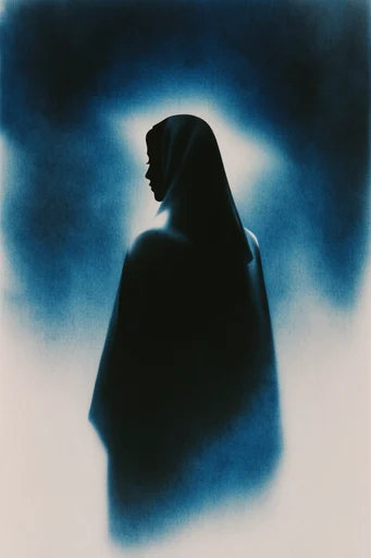 Ethereal Nocturnal Noir style reference image — soft-focus glow
