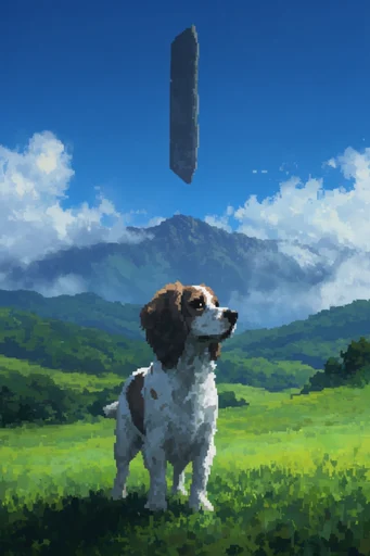 Painterly Anime Surrealism style reference image — nostalgic scenic scale