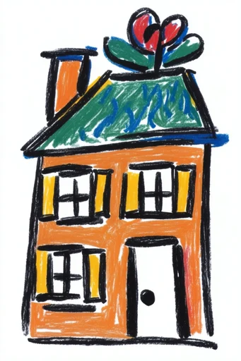 Expressive Naïve Minimalism style AI image example 4