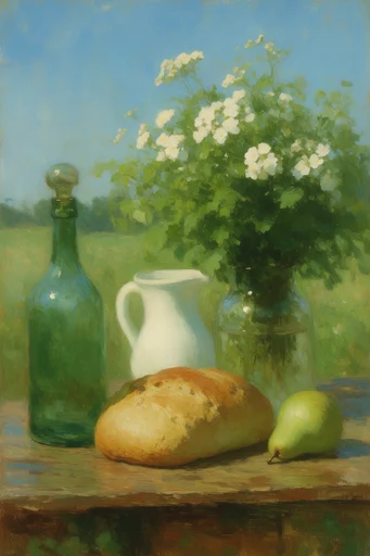 Romantic Pastoral Impressionism style reference image — dappled sunlight