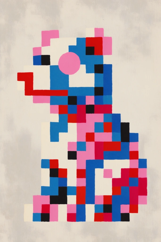 Geometric Modernist Synthesis style AI image example 3