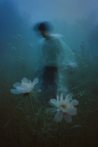 Spectral Twilight Surrealism style reference image — cinematic blue hour