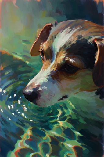Luminous Impasto Dreamscapes style reference image — tactile brushwork