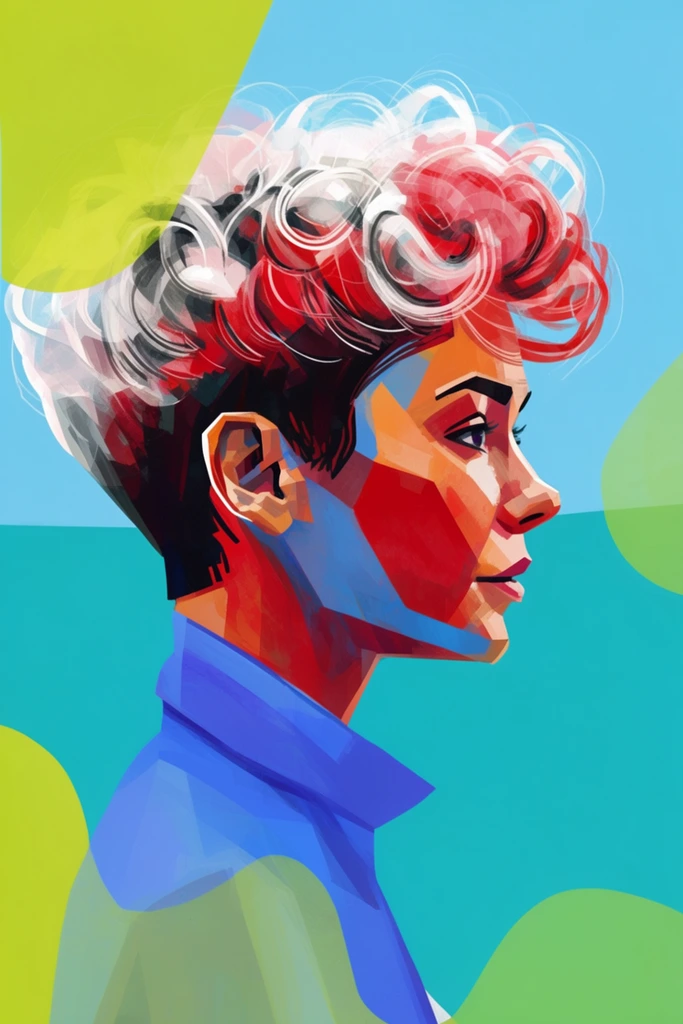 Vibrant Expressionist Geometry style AI image example 1