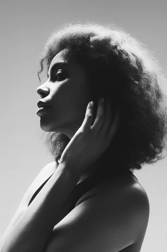 Cinematic Monochrome Noir style reference image — cinematic noir portrait