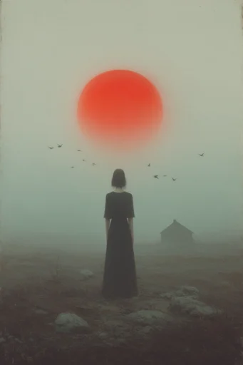Minimalist Solar Surrealism moodboard — generate AI images in this style
