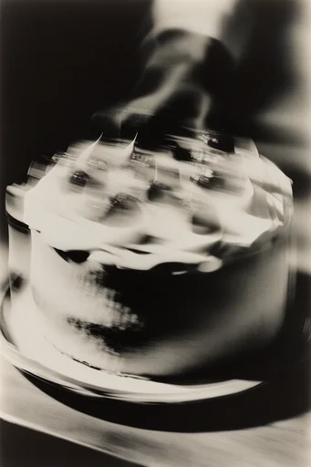 Kinetic Noir Abstraction style reference image — analog texture
