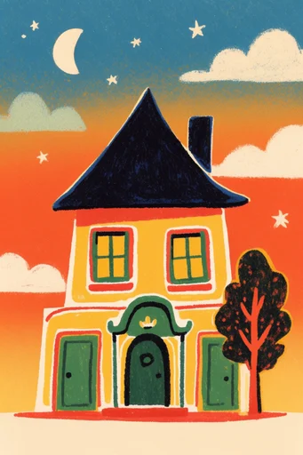 Textured Retro Folk Graphics style AI image example 4