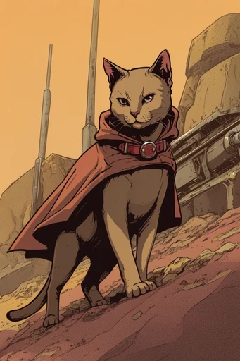 Retro Desert Noir style reference image — vintage comic style