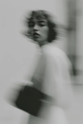 Fragmented Monochrome Surrealism style reference image — cinematic black and white