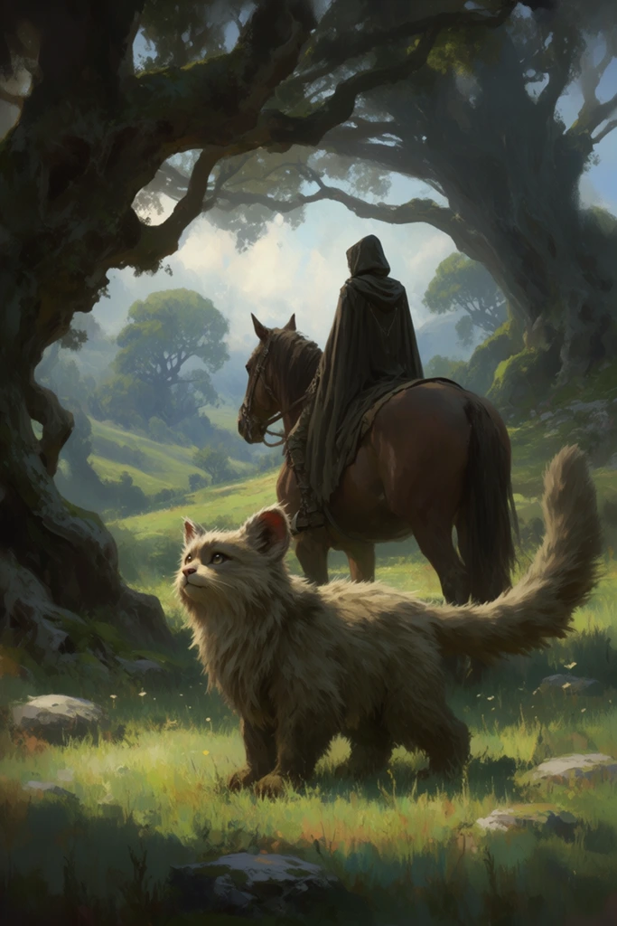 Mythic Overgrown Romanticism style AI image example 3