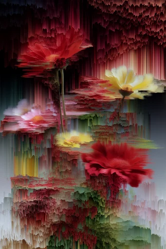 Organic Glitch Synthesis style reference image — surreal nature