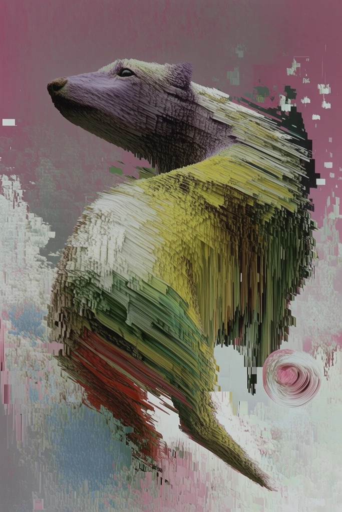 Organic Glitch Synthesis style AI image example 3