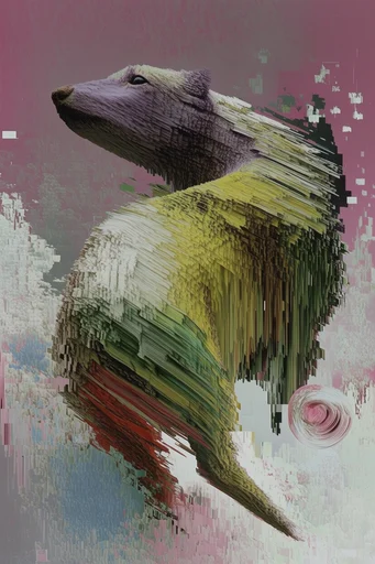 Organic Glitch Synthesis style reference image — organic digital hybrid
