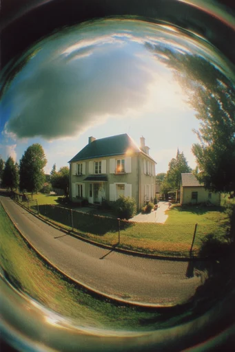 Nostalgic Fisheye Analog style AI image example 4