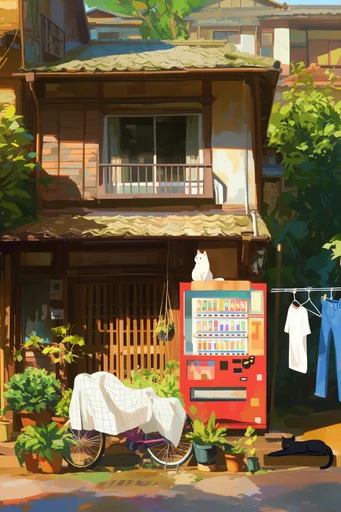 Vibrant Nostalgic Anime style reference image — nostalgic Japanese atmosphere