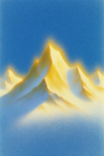 Luminous Airbrushed Minimalism style reference image — glowing yellow illumination
