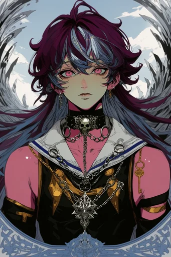 Graphic Neo-Anime Synthesis style reference image — vibrant neon palette
