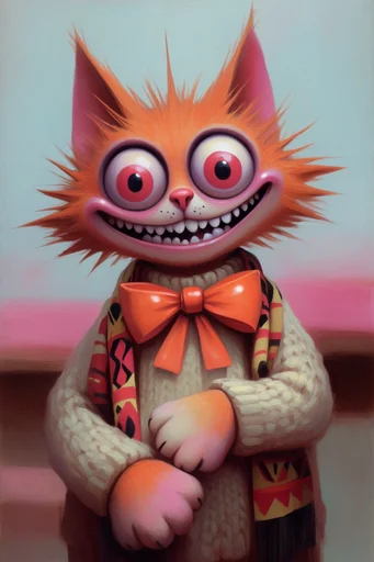 Dark Whimsical Storybook Surrealism style reference image — stylized character design