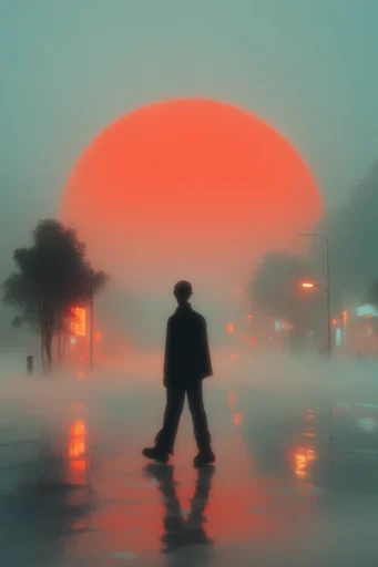 Ethereal Crimson Minimalism style reference image — cinematic lighting