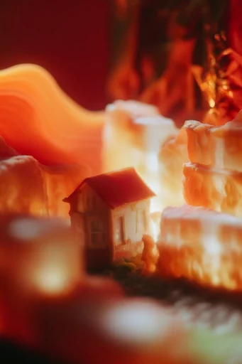 Luminous Thermal Dreamscape style reference image — macro photography